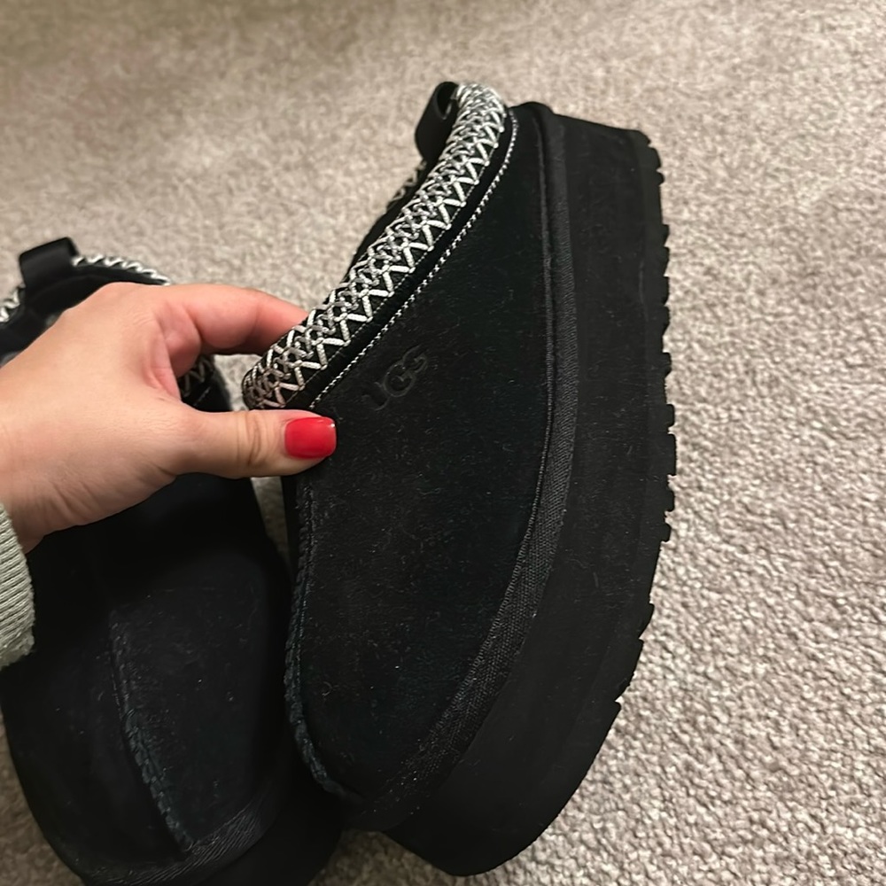 UGG black platform slippers